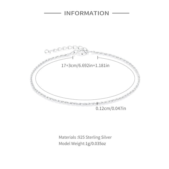 Women's S925 Sterling Silver Hemp Rope Chain Heart Shaped Diy Combination Bracelet With Electroplating
