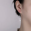 Women's S925 Sterling Silver Hollow Star Long Tassel Earrings Simple Elegant Statement Drop Earrings