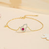Women's S925 Sterling Silver Hollowout Geometric Flower Pattern Electroplated Gourd Bracelet Jewelry