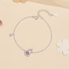 Women's S925 Sterling Silver Hollowout Geometric Flower Pattern Electroplated Gourd Bracelet Jewelry