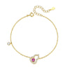 Women's S925 Sterling Silver Hollowout Geometric Flower Pattern Electroplated Gourd Bracelet Jewelry
