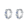 Women's S925 Sterling Silver Inlaid Zircon Earrings With Love Heart Water Drop Bell Pattern