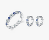 Women's S925 Sterling Silver Inlaid Zircon Earrings With Love Heart Water Drop Bell Pattern