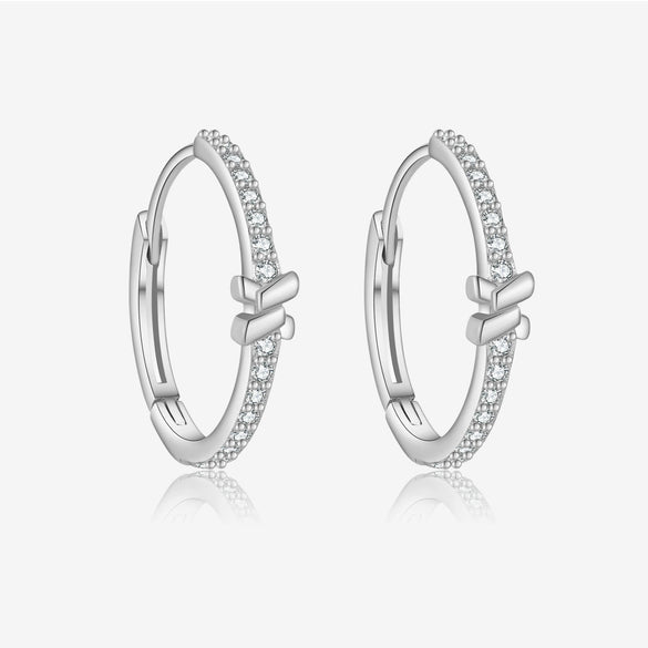 Women's S925 Sterling Silver Jewelry Set With Microinlaid Zircon Bracelet Necklace Earrings Classic Versatile Design