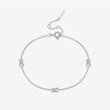 Women's S925 Sterling Silver Jewelry Set With Microinlaid Zircon Bracelet Necklace Earrings Classic Versatile Design