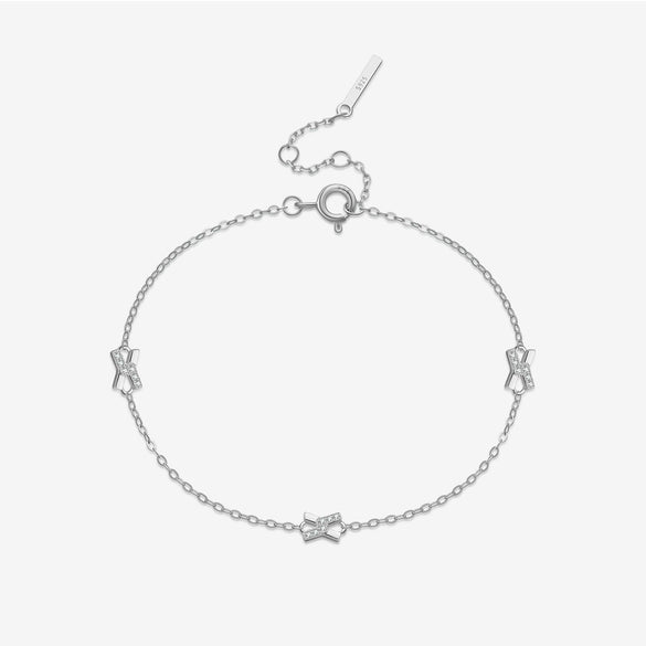 Women's S925 Sterling Silver Jewelry Set With Microinlaid Zircon Bracelet Necklace Earrings Classic Versatile Design
