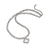 Women's S925 Sterling Silver Love Four Leaf Clover Pendant Necklace With Heart And Flower Pattern Electroplated