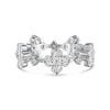Women's S925 Sterling Silver Love Four Leaf Clover Zircon Separable Design Ring
