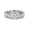 Women's S925 Sterling Silver Love Geometric Row Drill Electroplated Ring