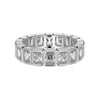 Women's S925 Sterling Silver Love Geometric Row Drill Electroplated Ring