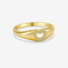 Women's S925 Sterling Silver Love Simple Allmatch Stacked Ring With Geometric Design And Platinum Or 18K Gold Electroplating