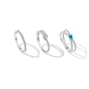 Women's S925 Sterling Silver Love Simple Allmatch Stacked Ring With Geometric Design And Platinum Or 18K Gold Electroplating