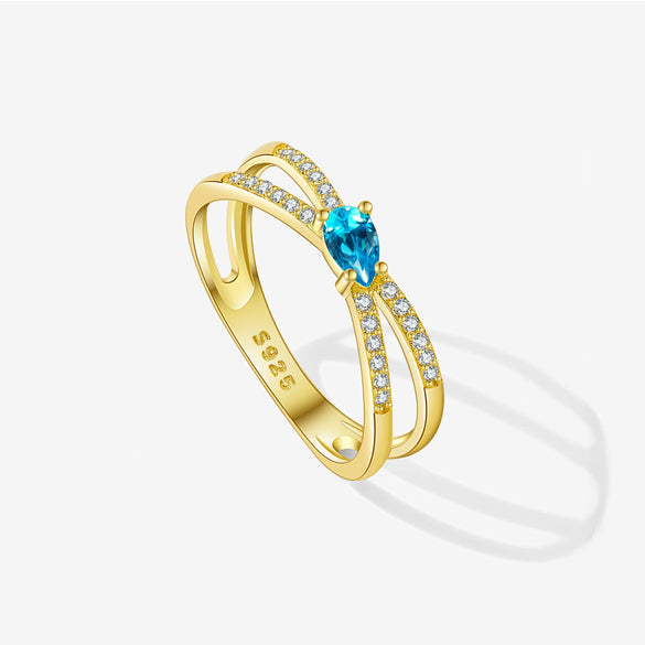 Women's S925 Sterling Silver Love Simple Allmatch Stacked Ring With Geometric Design And Platinum Or 18K Gold Electroplating