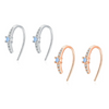Women's S925 Sterling Silver Micropaved Zircon Inlaid Geometric Earrings Casual Fashionable Simple Design