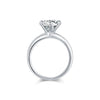 Women's S925 Sterling Silver Moissanite Diamond Ring With Electroplating Design Light Luxury Style