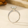 Women's S925 Sterling Silver Moissanite Diamond Ring With Electroplating Design Light Luxury Style