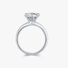 Women's S925 Sterling Silver Moissanite Diamond Ring With Electroplating Design Light Luxury Style