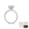 Women's S925 Sterling Silver Moissanite Diamond Ring With Electroplating Design Light Luxury Style