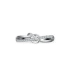 Women's S925 Sterling Silver Moissanite Ring With Geometric Pattern And Round Shape