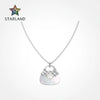 Women's S925 Sterling Silver Necklace With Freshwater Pearl And Geometric Design Electroplated