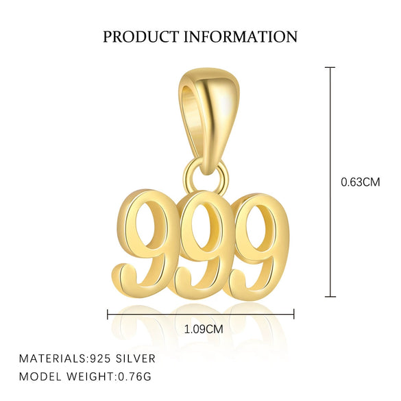 Women's S925 Sterling Silver Necklace With Letters Numbers Text Pattern And Electroplating Process