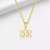 Women's S925 Sterling Silver Necklace With Letters Numbers Text Pattern And Electroplating Process