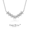 Women's S925 Sterling Silver Necklace With Lucky Plum Blossom And Smiley Face Design Pendant And Ochain