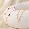 Women's S925 Sterling Silver Niche Geometric Inlaid Zircon Clavicle Chain