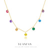 Women's S925 Sterling Silver Niche Geometric Inlaid Zircon Clavicle Chain