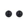 Women's S925 Sterling Silver Obsidian Geometric Simple Style Earrings Set With Precious Stones