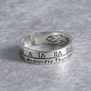 Women's S925 Sterling Silver Open Ring With Roman Numerals And Electroplating Treatment
