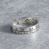 Women's S925 Sterling Silver Open Ring With Roman Numerals And Electroplating Treatment
