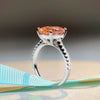 Women's S925 Sterling Silver Oval Ring With Electroplating Treatment