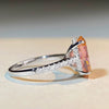 Women's S925 Sterling Silver Oval Ring With Electroplating Treatment