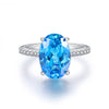 Women's S925 Sterling Silver Oval Ring With Electroplating Treatment