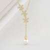 Women’s S925 Sterling Silver Pearl Pendant Necklace With Geometric Clavicle Chain Electroplated Fashion Jewelry