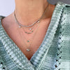 Women's S925 Sterling Silver Pearshaped Horse Eye Zircon Pendant Necklace With O Word Chain And Geometric Pattern Electroplated