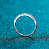 Women's S925 Sterling Silver Plated Pt950 Gold Inlaid Moissanite Geometric Ring
