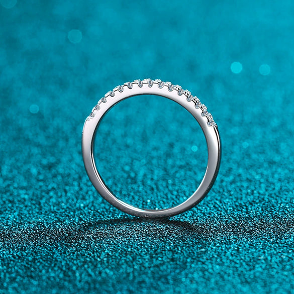 Women's S925 Sterling Silver Plated Pt950 Gold Inlaid Moissanite Geometric Ring