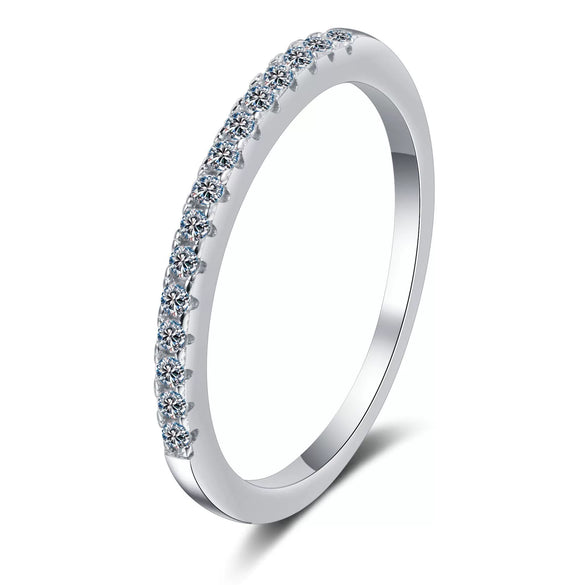 Women's S925 Sterling Silver Plated Pt950 Gold Inlaid Moissanite Geometric Ring