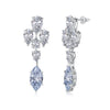 Women's S925 Sterling Silver Raindrop Zircon Pendant Ear Studs Geometric Style Electroplated Accessories