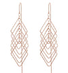 Women's S925 Sterling Silver Rhombus Inlaid Long Tassel Earrings Fashion Elegant Geometric Drop Earrings