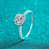 Women's S925 Sterling Silver Rhombusshaped Moissanite Ring Jewelry With Electroplating Design