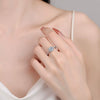 Women's S925 Sterling Silver Rhombusshaped Moissanite Ring Jewelry With Electroplating Design