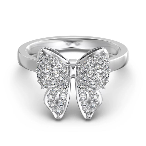 Women's S925 Sterling Silver Ring With Crown Bow Water Drop Horse Eye Zircon Design Geometric Light Luxury Style Electroplated