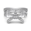 Women's S925 Sterling Silver Ring With Crown Bow Water Drop Horse Eye Zircon Design Geometric Light Luxury Style Electroplated