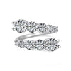 Women's S925 Sterling Silver Ring With Full Diamond Zircon Inlaid Geometric Design