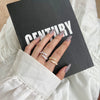 Women's S925 Sterling Silver Ring With Full Diamond Zircon Inlaid Geometric Design