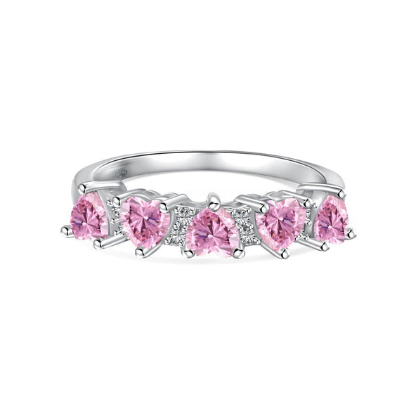 Women's S925 Sterling Silver Ring With Full Diamond Zircon Inlaid Geometric Design