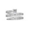 Women's S925 Sterling Silver Ring With Full Zircon Inlaid Heart Drop Geometric Shapes Electroplated